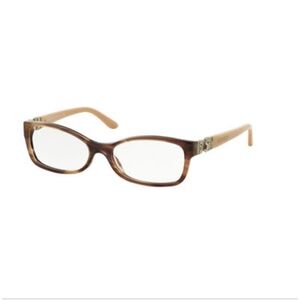 Bvlgari 4069-B 5240 Striped Brown Glasses with Crystal Embellishments 54-16-135